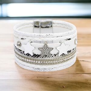 Boho Wide Buckle Wristband Bangle